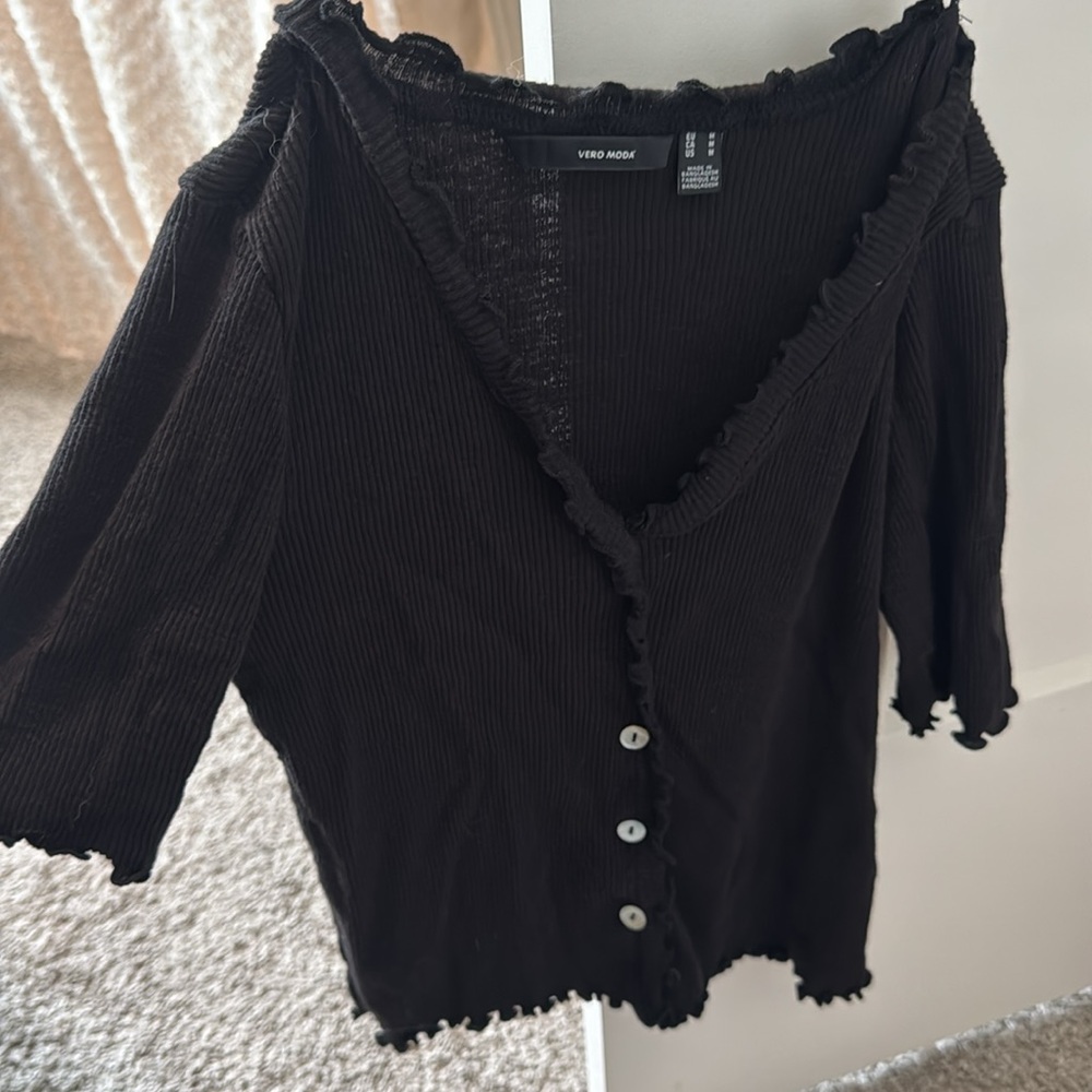 Vero Moda Black Button Up shirt